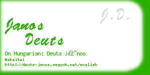 janos deuts business card